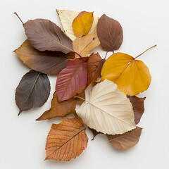 Assorted autumn leaves in vibrant colors
