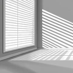 Obraz premium Blinds silhouette on black. Gobo mask providing light source.