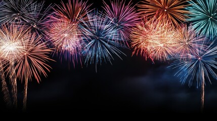Fototapeta premium Fireworks on New Year's Eve