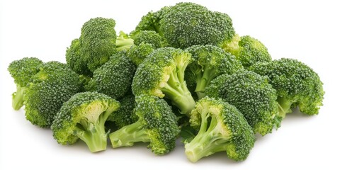 broccoli on a white isolated background.