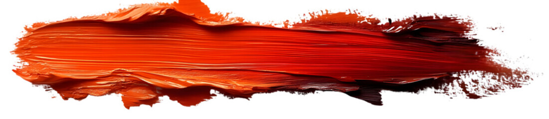 Terracotta isolated paint stroke with textured finish, perfect for projects needing warmth and richness