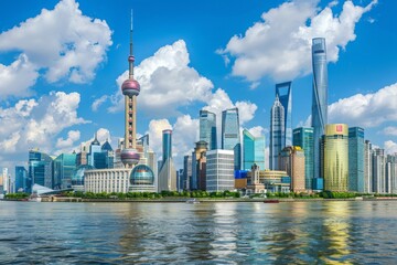 Obraz premium global financial hub city