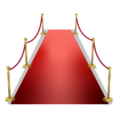 Red carpet on transparent background