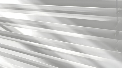 Obraz premium Abstract White Blinds with Diagonal Lines and Light Patterns, Minimalist Design for Modern Interiors