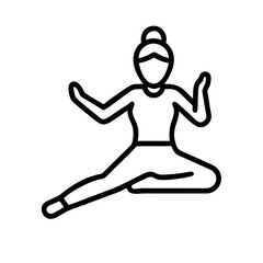 Obraz premium Yoga Icon Featuring a Girl in Lotus Pose 