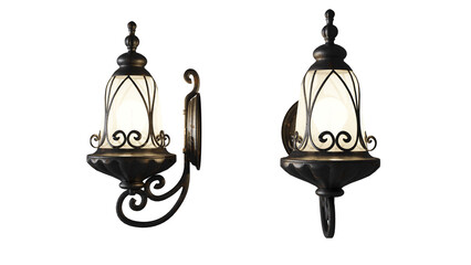 Vintage-Style Wall Lighting with Intricate Scrollwork