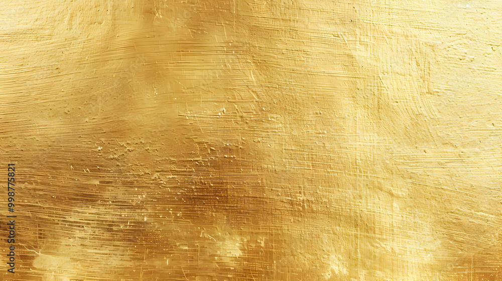 Aufkleber abstract golden texture with rough brushed strokes and subtle highlights, ideal for backgrounds or d