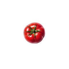 Fresh red tomato isolated on transparent background.
