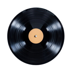 Obraz premium Vinyl record, isolated on transparent background.