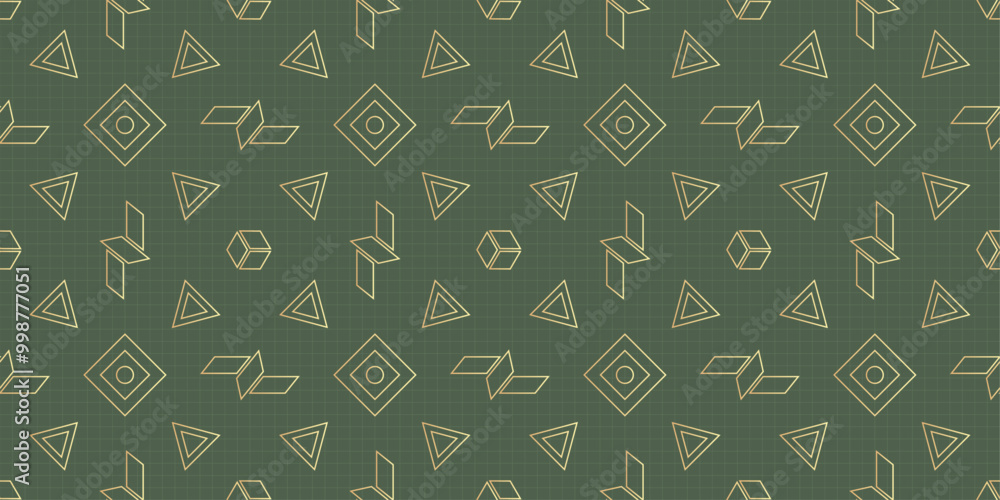 Poster geomatric seamless pattern creative trendy color groovy abstract shape repeatable vector texture pap