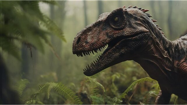 VIDEO DINOSAURS IN THE FOREST