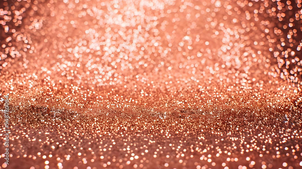 Poster abstract background with glittering shimmering orange texture and bokeh effect for festive and elega