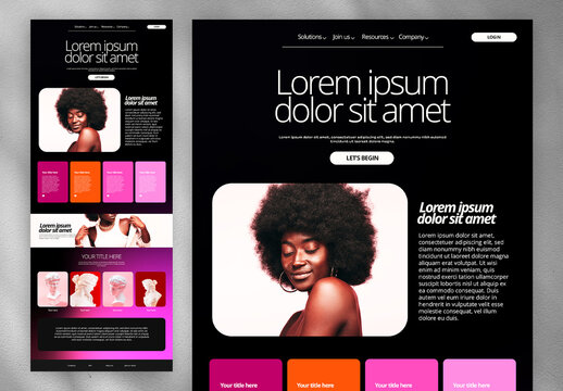 Modern Web Landing Page Layout