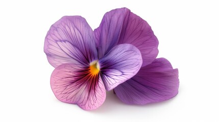 Purple Pansy Flower with Delicate Petals - Close Up