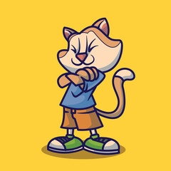 vector illustration of a fox animal icon character