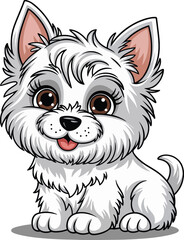 Cute White Dog Clipart