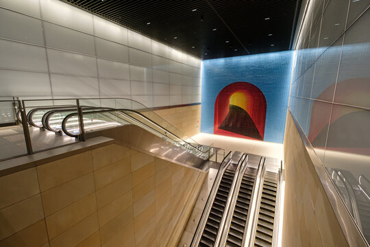 Concourse of Gadigal Station of Metro North West and Bankstown Line of Sydney Metro in SYDNEY, NEW SOUTH WALES, AUSTRALIA on 12 SEP 2024