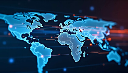 Background of global broadband technology, including ultrafast broadband and connections, digital cybertech mobility, and high-speed worldwide data transport 

