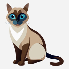 Pet cat vector image illustration and artwork