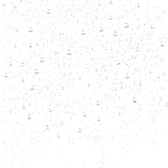 Abstract pattern of glowing water droplets on dark background, isolated on transparent background, Generative AI