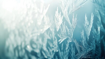 A frosty glass texture featuring icy patterns on the surface, resembling a window covered in frost. This texture creates a cold, wintery feel, ideal for holiday backgrounds and seasonal ads