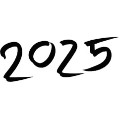 Happy new years 2025. 2025 design character font. Big set of 2025 new year logo text design.