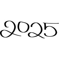 Happy new years 2025. 2025 design character font. Big set of 2025 new year logo text design.