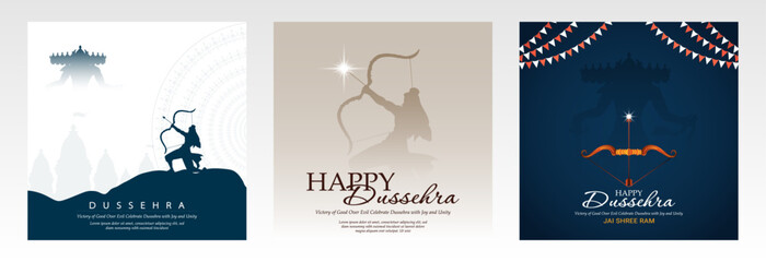 Dussehra wishing post design background , vector	