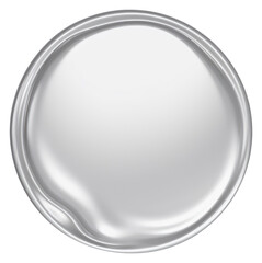 PNG Circle melting dripping silver metal white background.