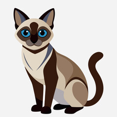 Pet cat vector image illustration and artwork