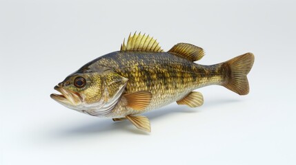 Naklejka premium Largemouth Bass: A Close-Up Look at This Popular Freshwater Fish
