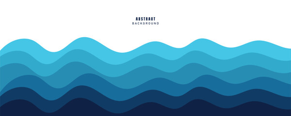 Abstract wave layer vector background illustration	
