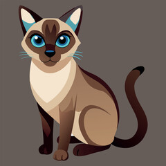 Pet cat vector image illustration and artwork