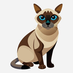 Pet cat vector image illustration and artwork