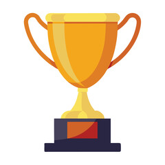 gold cup isolated on white background