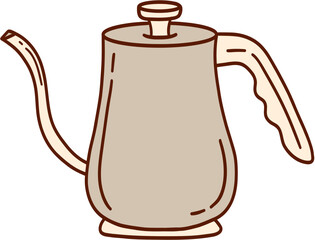 Obraz premium Lined Pour Over Gooseneck Kettle
