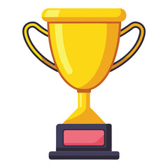 gold cup isolated on white background