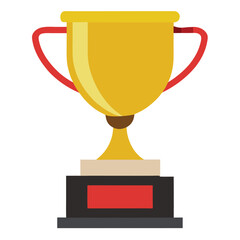 gold cup isolated on white background