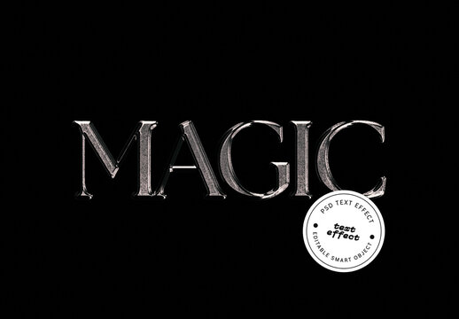 Vintage Metallic Text Effect