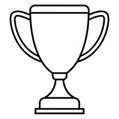 gold cup isolated on white background