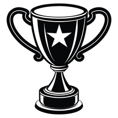 trophy cup isolated on white background