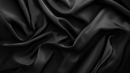 Obraz premium Create a sleek and professional backdrop for showcasing objects with this high-quality black cloth fabric backdrop. Its versatile design allows it to be used for various purposes