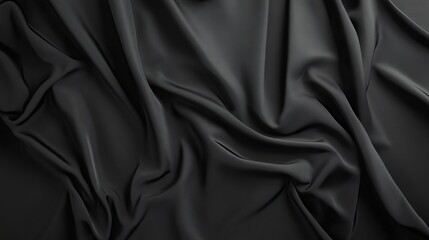 Fototapeta premium Create a sleek and professional backdrop for showcasing objects with this high-quality black cloth fabric backdrop. Its versatile design allows it to be used for various purposes