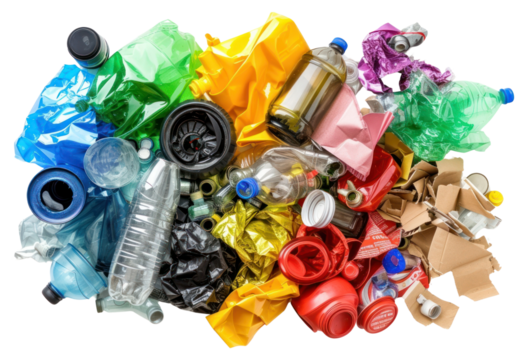 PNG Photo a recycle garbage backgrounds plastic white background.