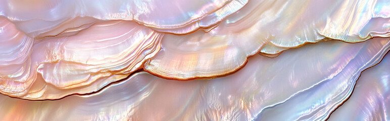 Mother of Pearl: Iridescent shell texture with subtle color shifts
