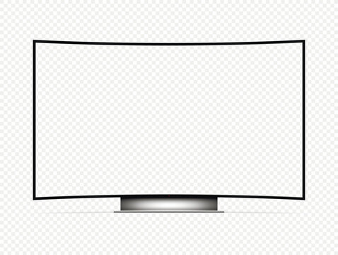 White screen curved LED TV transparent screen