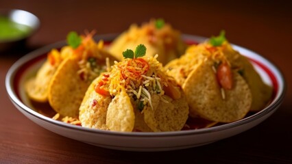  Deliciously stacked nachos with vibrant toppings