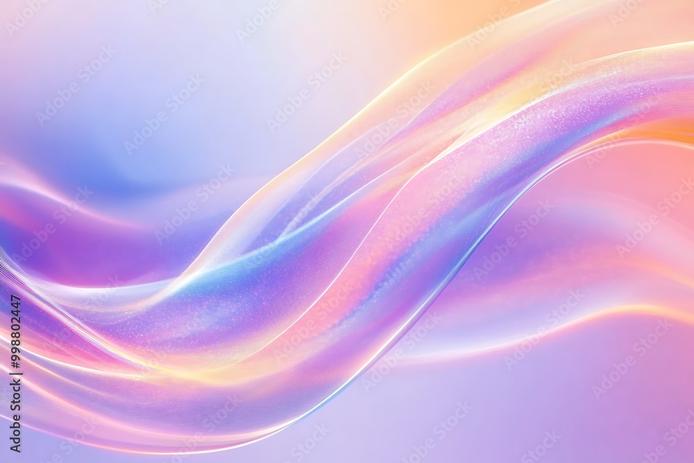 Aufkleber abstract harmony background of clear lines like sparkling waves, generative ai