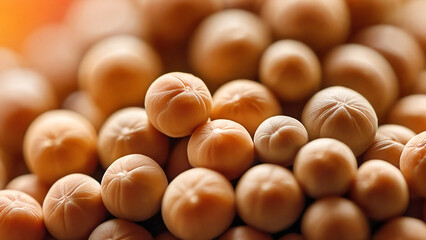macro peas with blurred background