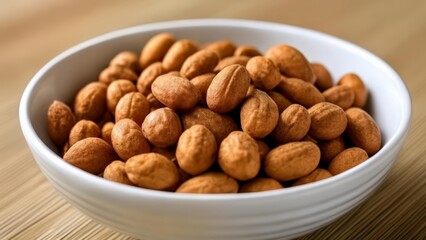  A bowl of almonds a healthy snack option